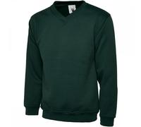 Uneek UC206 Childrens V Neck Sweatshirt Bottle Green 9/10 Yrs Colour: 9/10 Yrs