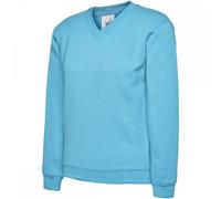 Uneek UC206 Childrens V Neck Sweatshirt Sky 9/10 Yrs Colour: Sky, Size 9/10 Yrs
