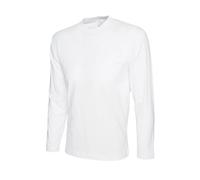 Uneek UC314 Mens Long Sleeve T-Shirt 180GSM White 3XL Colour: White, S 3XL