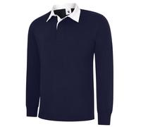 Uneek UC402 Classic Rugby Shirt 280GSM Navy 2XL Colour: Navy, Size: 2X 2XL