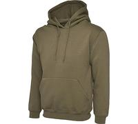 Uneek Uc502 Classic Hooded Sweatshirt Military Green S