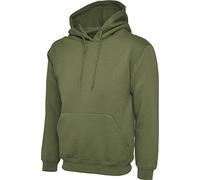 Uneek Uc502 Classic Hooded Sweatshirt Olive M