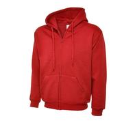 Uneek UC504 Adults Classic Full Zip Hoodie 300GSM Red 3XL Colour: Red, 3XL