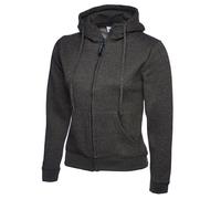 Uneek UC505 Ladies Classic Full Zip Hoodie 300GSM Charcoal S Colour: C S