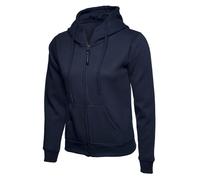 Uneek UC505 Ladies Classic Full Zip Hoodie 300GSM Navy 2XL Colour: Nav 2XL