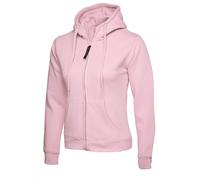 Uneek UC505 Ladies Classic Full Zip Hoodie 300GSM Pink M Colour: Pink, M