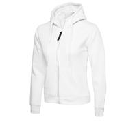 Uneek UC505 Ladies Classic Full Zip Hoodie 300GSM White 3XL Colour: Wh 3XL