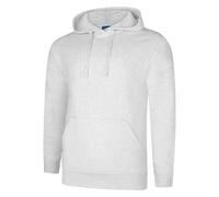 Uneek - Unisex Deluxe Hooded Sweatshirt/jumper - 60% Ring Spun Combed Cotton 40% Polyester - Ash - Size 2Xl