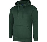 Uneek UC509 Deluxe Hooded Sweatshirt Bottle Green 4XL Colour: Green, S 4XL