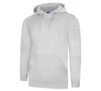 Uneek Uc509 Deluxe Hooded Sweatshirt Heather Grey L
