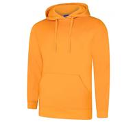 Uneek - Unisex Deluxe Hooded Sweatshirt/jumper - 60% Ring Spun Combed Cotton 40% Polyester - Tiger Gold - Size Xs
