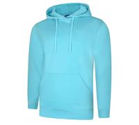 Uneek UC509 Deluxe Hooded Sweatshirt Turquoise 2XL Colour: Turquoise, 2XL