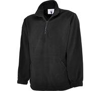 Uneek Uc602 Premium 1/4 Zip Micro Fleece Jacket Black M