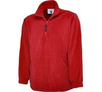 Uneek Uc602 Premium 1/4 Zip Micro Fleece Jacket Red L