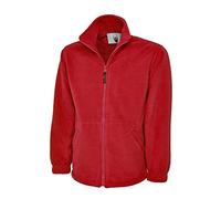 Uneek UC604 Classic Full Zip Micro Fleece Jacket 300GSM Red 4XL Colour 4XL