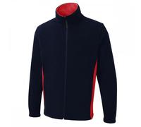 Uneek UC617 Two Tone Full Zip Fleece Jacket Navy/Red XS Colour: Navy/R XS