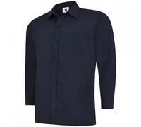 Poplin Full Sleeve Shirt - Long Sleeve Uneek Clothing Navy 18 in