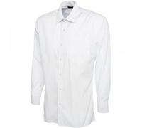 Uneek UC709 Mens Poplin Full Sleeve Shirt White 15.5" Colour: Whi 15.5"