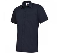 Uneek UC710 Mens Poplin Half Sleeve Shirt Navy 19.5" Colour: Navy 19.5"