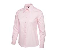 Uneek UC711 Ladies Poplin Full Sleeve Shirt Pink 5XL Colour: Pink, Siz 5XL