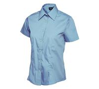 Uneek UC712 Ladies Poplin Short Sleeve Shirt Light Blue S Colour: Ligh S