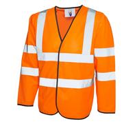 Uneek UC802 Long Sleeve Safety Waist Coat Orange 4XL Colour: Orange, S 4XL