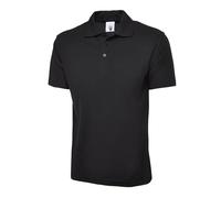 Uneek UC101 Classic Polo Shirt 220GSM Black 4XL Colour: Black, Size: 4 4XL