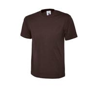 Uneek - Unisex Classic T-Shirt - Reactive Dyed - Brown - Size S