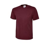 Uneek - Unisex Classic T-Shirt - Reactive Dyed - Maroon - Size 5Xl