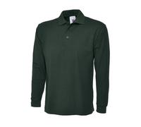 Uneek - Unisex Longsleeve Poloshirt - 50% Polyester 50% Cotton - Bottle Green - Size 2Xl