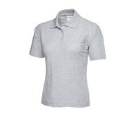 Uneek - Unisex Ultra Cotton Poloshirt - 100% Ring Spun Combed Cotton - Heather Grey - Size Xs