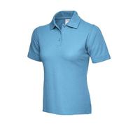 Uneek - Unisex Ultra Cotton Poloshirt - 100% Ring Spun Combed Cotton - Sky - Size 3Xl