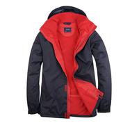 Uneek Waterproof Jacket Coat Fleece Lined Collar Hood Zip Pockets Top Outdoor