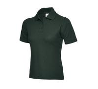 Uneek - Women's/ladies Classic Poloshirt - 50% Polyester 50% Cotton - Bottle Green - Size Xl