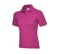 Uneek - Women's/ladies Classic Poloshirt - 50% Polyester 50% Cotton - Hot Pink - Size Xl