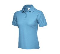 Uneek - Women's/ladies Classic Poloshirt - 50% Polyester 50% Cotton - Sky - Size S