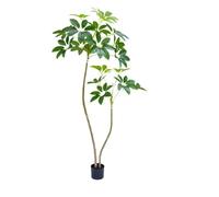 Uneeruiqy Artificial Umbrella Tree, 6ft Tall Lifelike Faux Plant with Green Silk Leaves, Artificial Plants for Indoor, Fake Trees for Office Home Living Room Floor Patio Greening Porch Decor