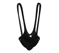 Uneihoiz Men's Suspender Briefs One Piece Leotard Sexy Detachable Bodysuit Jumpsuit Medium Black