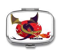 Unemployed Philosophers Guild Pill Box Firing Dragon Medicine Box Rectangular Medicine Box 2 Lattice Medicine Box