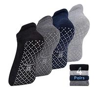 unenow Unisex Non Slip Grip Socks with Cushion for Yoga, Pilates, Barre, Home & Hospital