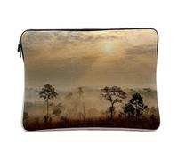 UNESCO World Heritage Sun Layer Laptop Case for Computer and Tablet - 12-13 Inches - Linen Look - Savannah - Printed in France