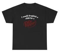 Unethical Threads I Would Dropkick A Child for A Pepper T Shirt Funny Soda Tee, Black, XXL