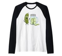 Unexpected Pickle Outcome Funny Cucumber Raglan Baseball Tee