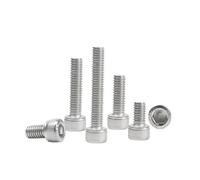 UNF 0#-80 UNC 2#-56 4#-40 6#-32 8#-32 10-24 US Coarse Thread 304 A2 Stainless Steel Hex Hexagon Socket Cap Head Screw Bolt(1/2",(50PCS) UNF 0-80)