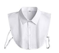 UNFAIRZQ Mens Office Formal Detachable Dickey Blouse Simple Solid Color Button Down False Collar Business Basic Layering Lapel Half Shirt Clothing Accessories dickey