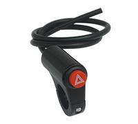 UNFAIRZQ Motorcycle Hazard Light Switch Button, Double Flash, Black, Push Button Actuator, ON-OFF Operation, 12V, Universal for 22mm/7/8'' Handlebar