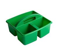 UNFAIRZQ Portable Multiuse Arts Crafts Caddies 3 Compartments Storage Caddy With Carrying Handle Plastic Divided Basket Bin Box