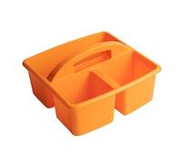UNFAIRZQ Portable Multiuse Arts Crafts Caddies 3 Compartments Storage Caddy With Carrying Handle Plastic Divided Basket Bin Box