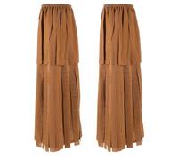UNFAIRZQ Women's Hippie Fringe Boot Covers Brown Hippie Costume Accessories Tassels Leg Warmers Long Leg Socks Gifts Hippie Costume Accessories For Women