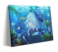 UNFANRWZW Genshin Impact Game Furina Character Poster Decorative Painting Canvas Wall Art Living Room Poster Bedroom Painting Wall Art Picture Print Modern Family Room Decor 12 x 18 Inches (30 x 45 cm